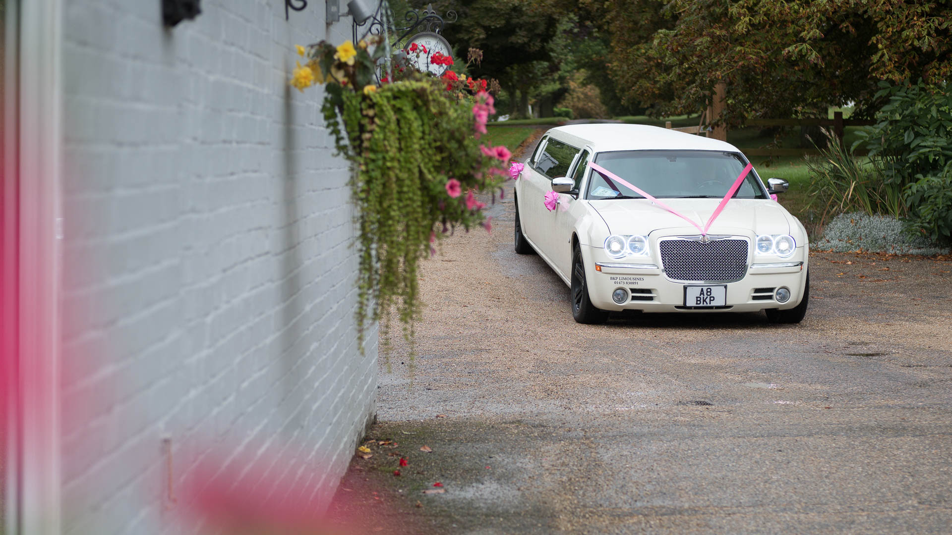 BKP limousine help the bridal party arrive in style at All Manor of Events, Henley, Heffs Photography. 