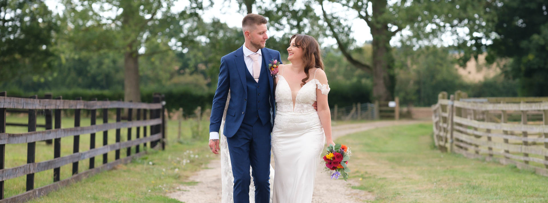 Paige and Jordan with a sunset at Manor Farm Heffs Photography