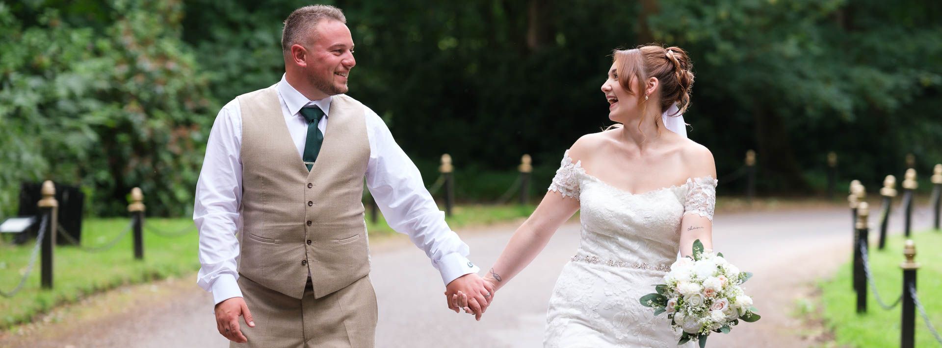 Paige and Jordan with a sunset at Manor Farm Heffs Photography