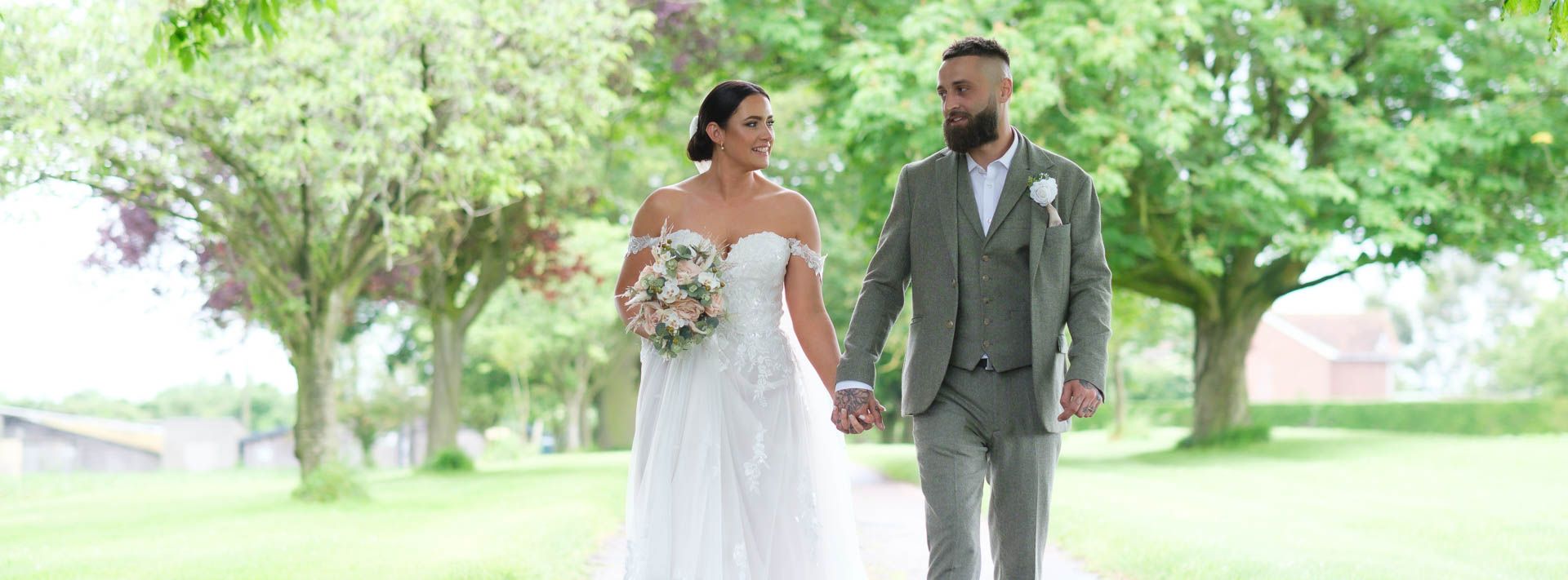 Paige and Jordan with a sunset at Manor Farm Heffs Photography