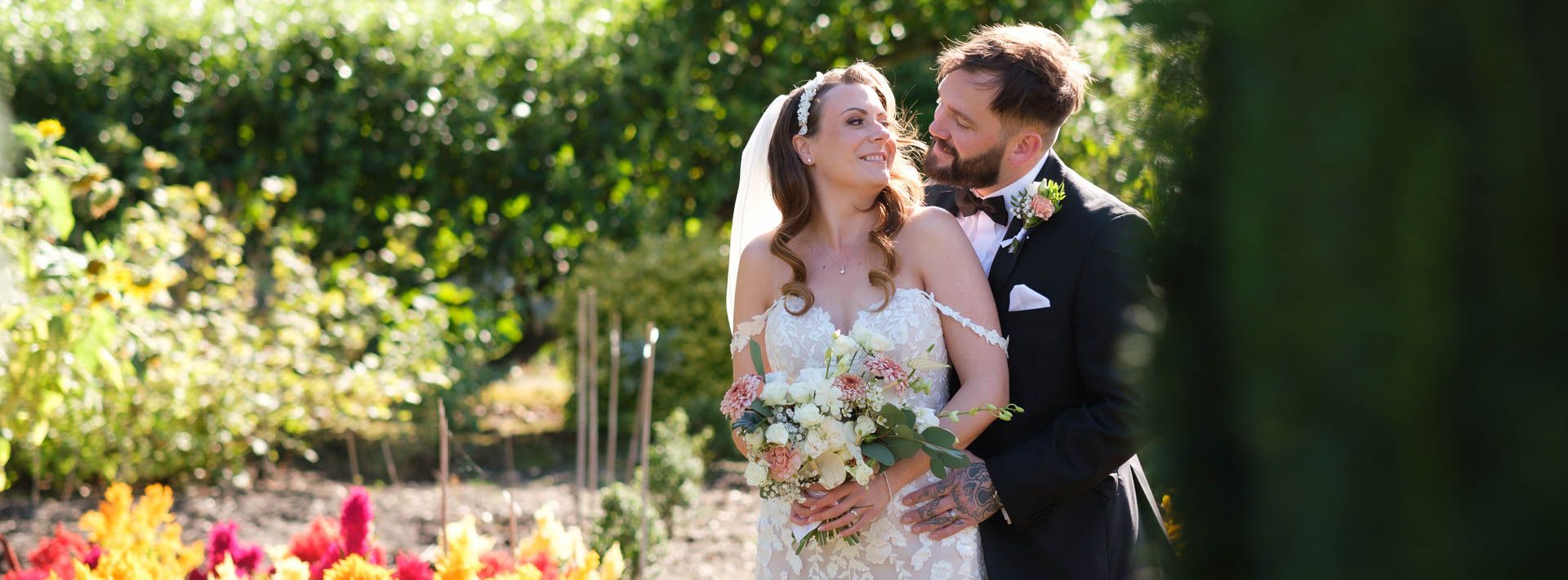 Paige and Jordan with a sunset at Manor Farm Heffs Photography